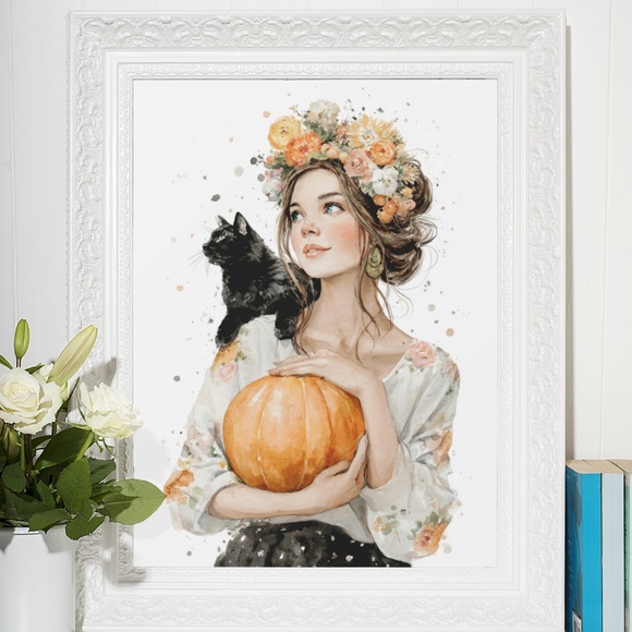 Enchanting Autumn - Fall Theme Wall Art Print Poster Unframed, Thanksgiving Gift - Picture 7 of 7